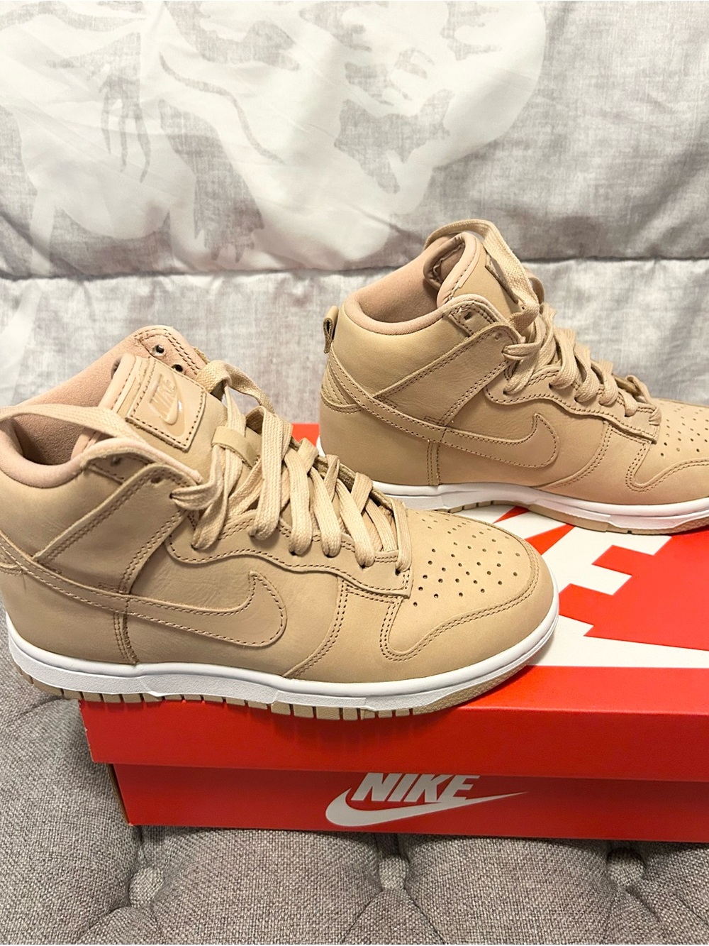 Nike Women’s High-Top Sneakers in Tan